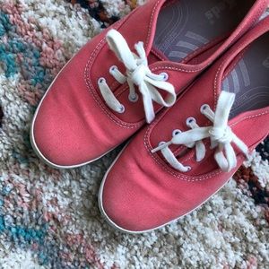 Salmon colored Keds
